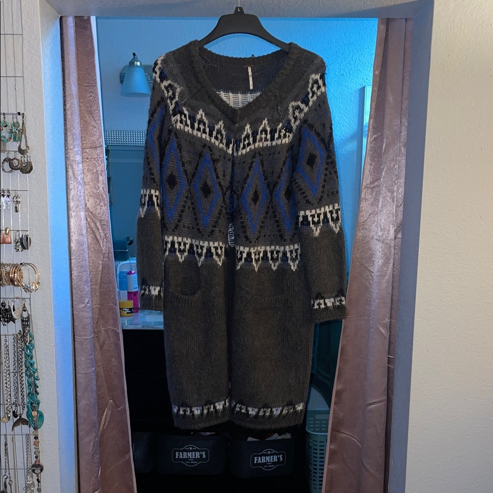FP Movement by Free People Blue and Gray Cardigan